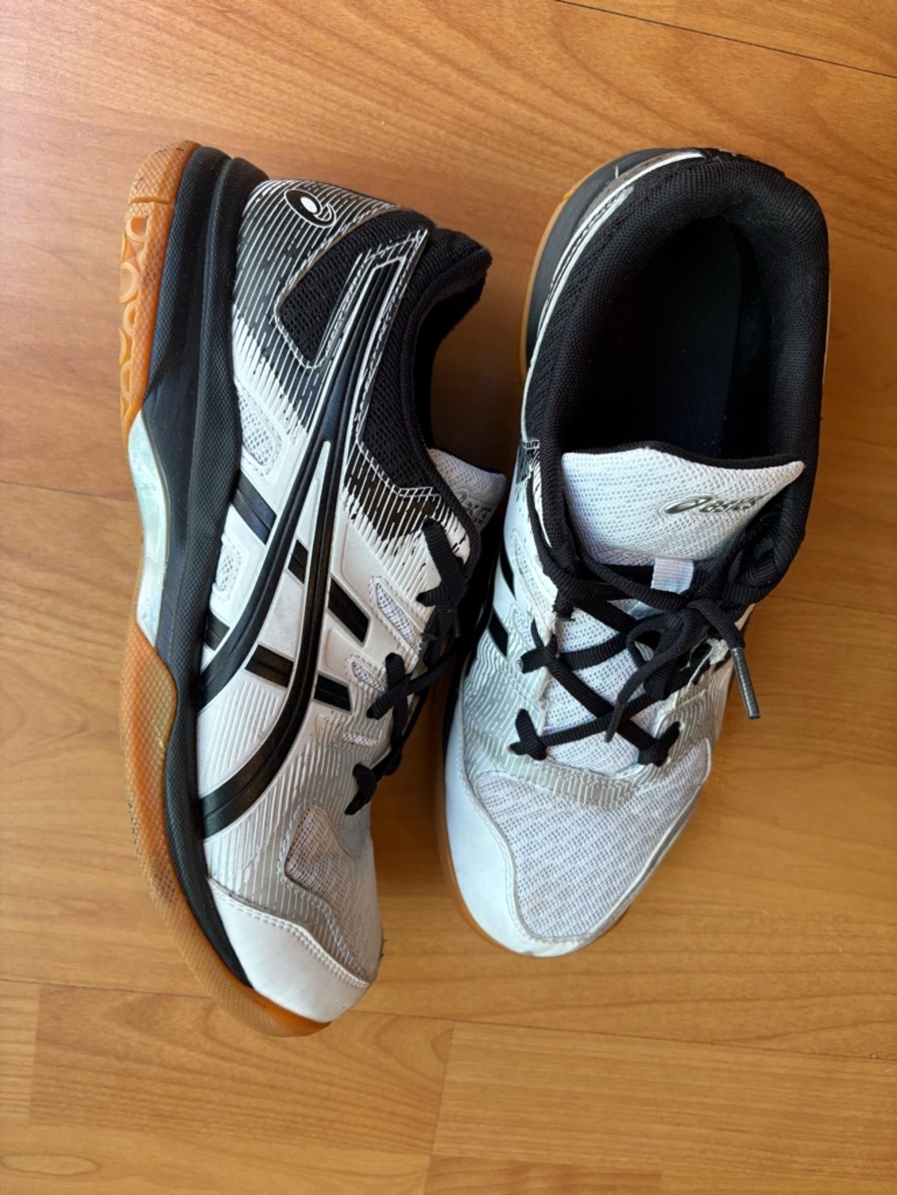 Asics Gel Rocket Black and White Athletic Sneakers